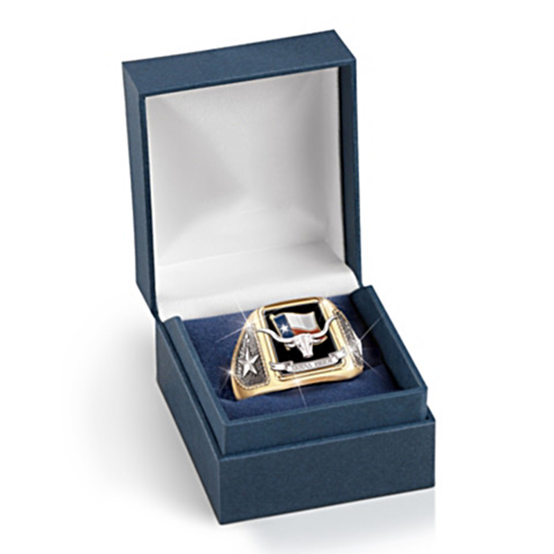 Luxury Chief Bull Head Men's Ring Gold Color Bull