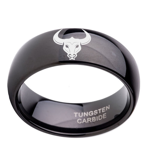 Black Dome Tungsten Carbide Constellation Ring