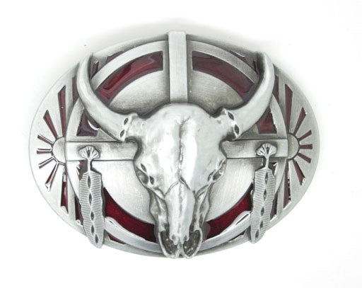 Western Style Native American Belt Buckle front