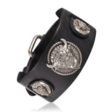 Buffalo Head Retro Genuine Leather Bracelet for Men and Women