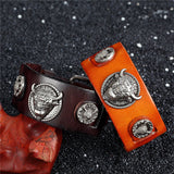 Buffalo Head Retro Genuine Leather Bracelet for Men and Women
