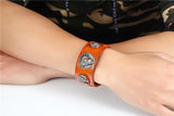 Buffalo Head Retro Genuine Leather Bracelet for Men and Women