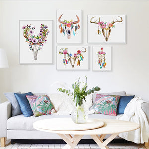 Bull skull head poster art front