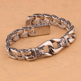 Stainless Titanium Steel Men's Casting Handcuff Chain Bracelet