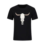 Custom Short Sleeved Bull Skull T Shirts