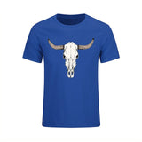 Custom Short Sleeved Bull Skull T Shirts