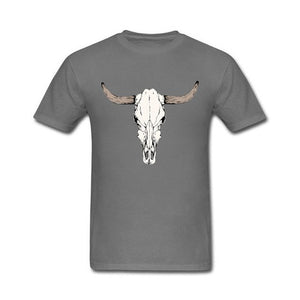 Custom Short Sleeved Bull Skull T Shirts