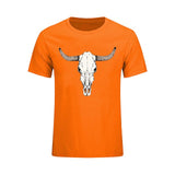 Custom Short Sleeved Bull Skull T Shirts