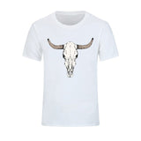 Custom Short Sleeved Bull Skull T Shirts