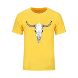 Custom Short Sleeved Bull Skull T Shirts