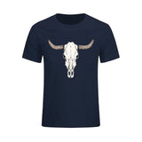 Custom Short Sleeved Bull Skull T Shirts