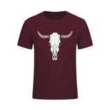 Custom Short Sleeved Bull Skull T Shirts