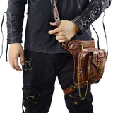 Retro Brown Crossbody Leather Waist Bag For Men and Women