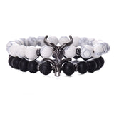 Cattle Skull Beaded Bracelets For Him and Her