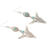 Bohemian Tribal Steer Skull Indian Native American Southwestern Earrings