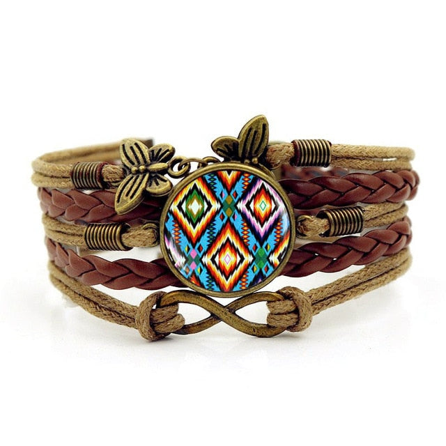 Handmade Knitted Leather Native American Vintage Jewelry