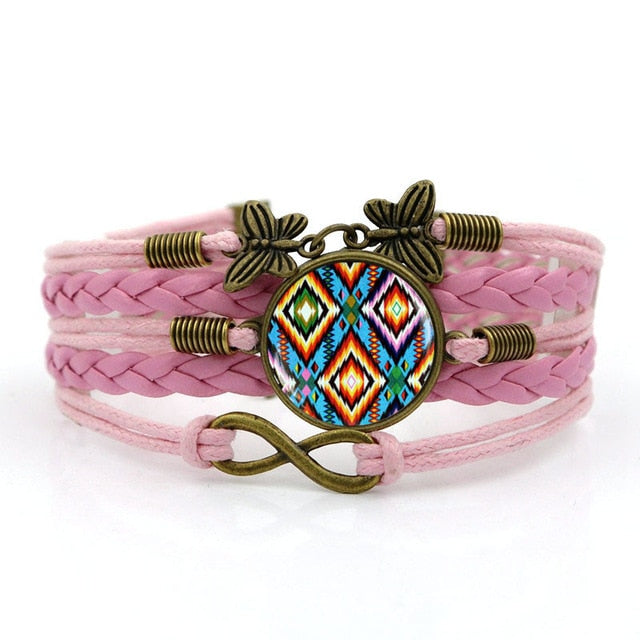 Handmade Knitted Leather Native American Vintage Jewelry