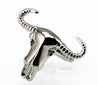 Men's Bull Skull Silver Cuff Links