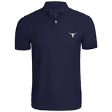 Mens Bull Skull Embroidered Polo Shirts Men Shirts