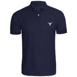 Mens Bull Skull Embroidered Polo Shirts Men Shirts