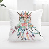 Cow Skull Pillow Cover Dreamcatcher Throw Pillowcase