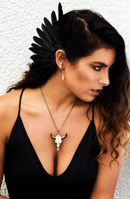 Bull Skull Rope Chain Necklace