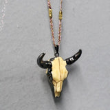 Bull Skull Rope Chain Necklace