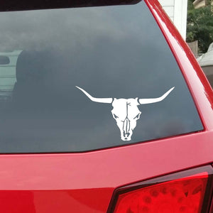 Bull Longhorn Skull Vinyl Decal