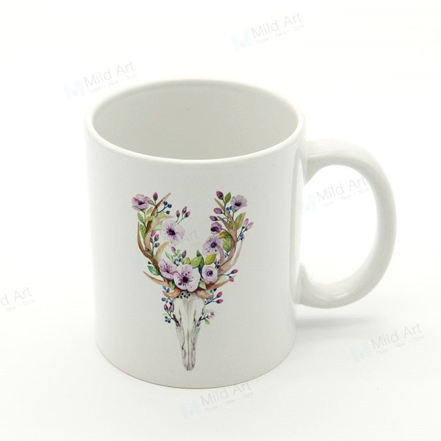 Nordic Watercolor Porcelain Ceramic Creative Mug
