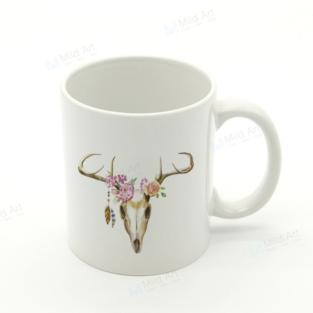 Nordic Watercolor Porcelain Ceramic Creative Mug