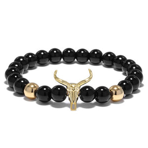 Bull Skull Charm Bracelet
