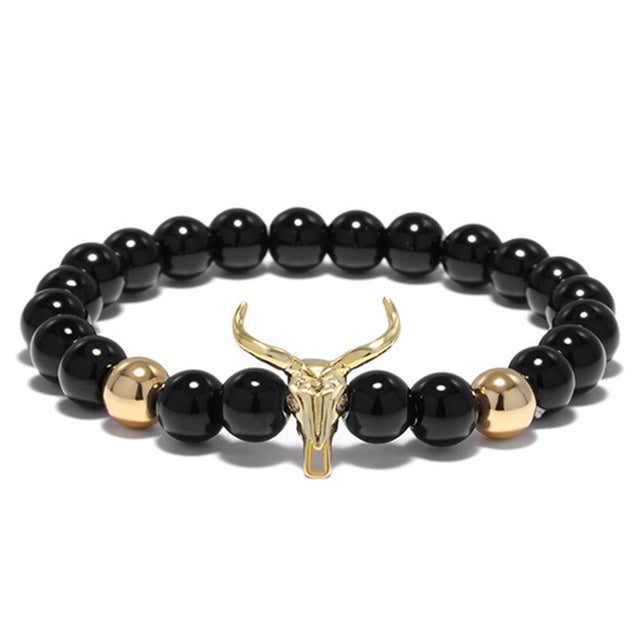 Bull Skull Charm Bracelet