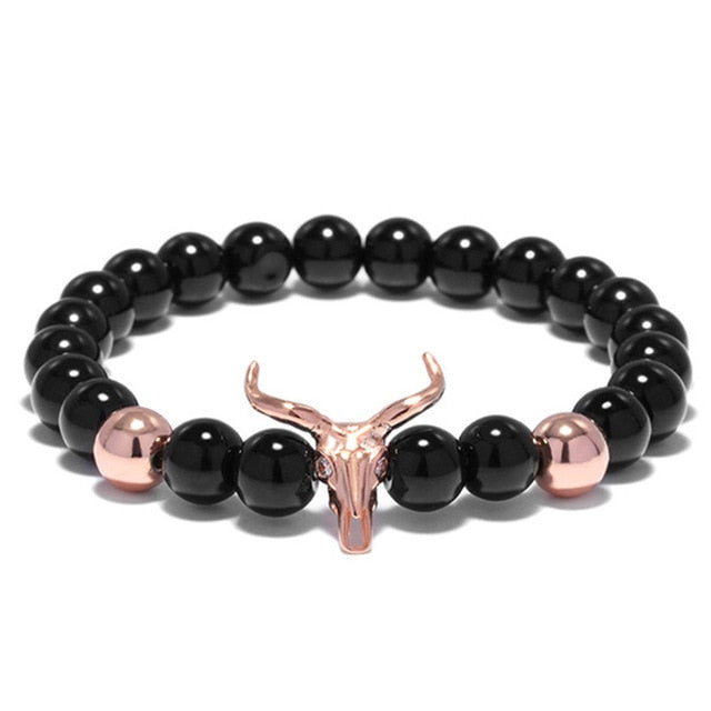 Bull Skull Charm Bracelet