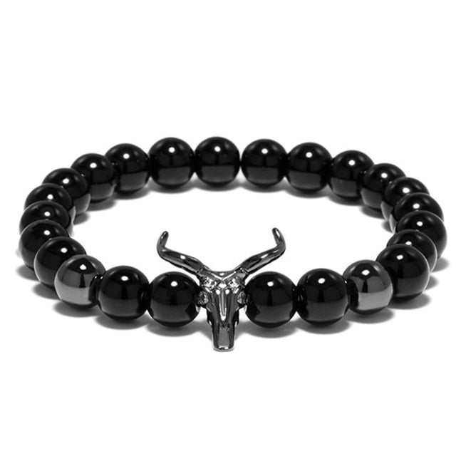 Bull Skull Charm Bracelet