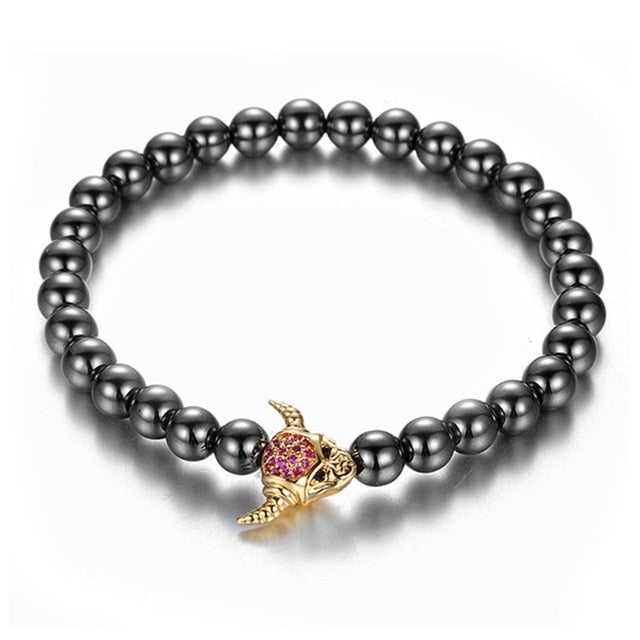 Bull Skull Charm Bracelet