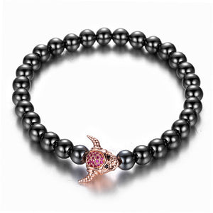Bull Skull Charm Bracelet