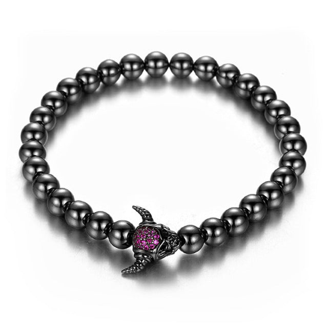 Bull Skull Charm Bracelet