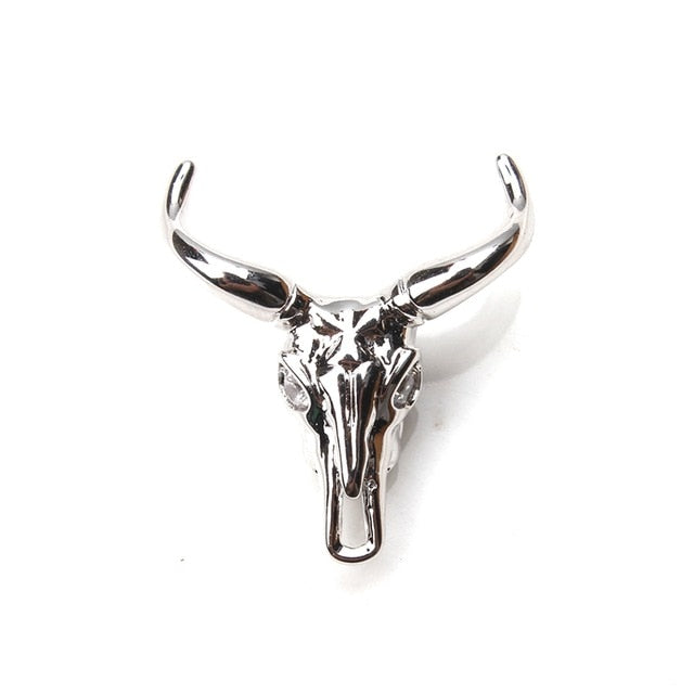 Copper Bull Skull Charm Pendants For Bracelets and Necklaces