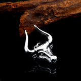 Stainless steel Odin bull head Amulet  Viking necklace