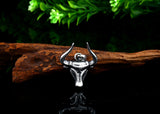 Stainless steel Odin bull head Amulet  Viking necklace