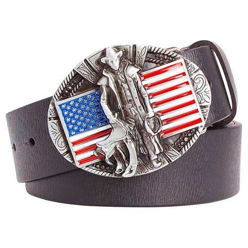 Genuine Leather Wild West American Cowboy Belt