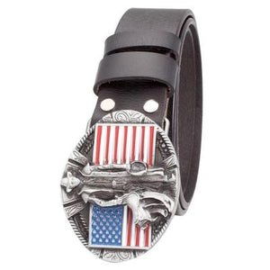 Genuine Leather Wild West American Cowboy Belt
