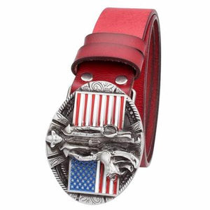 Genuine Leather Wild West American Cowboy Belt