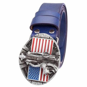 Genuine Leather Wild West American Cowboy Belt