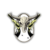 Wild West Bison Skull Decal Reflective Car Sticker