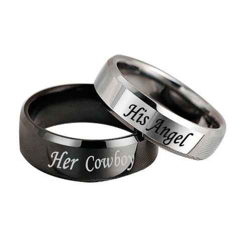 Cowboy Carbon Steel Couples Rings