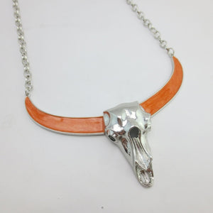 Metal Bull Skull Horn Choker Necklaces